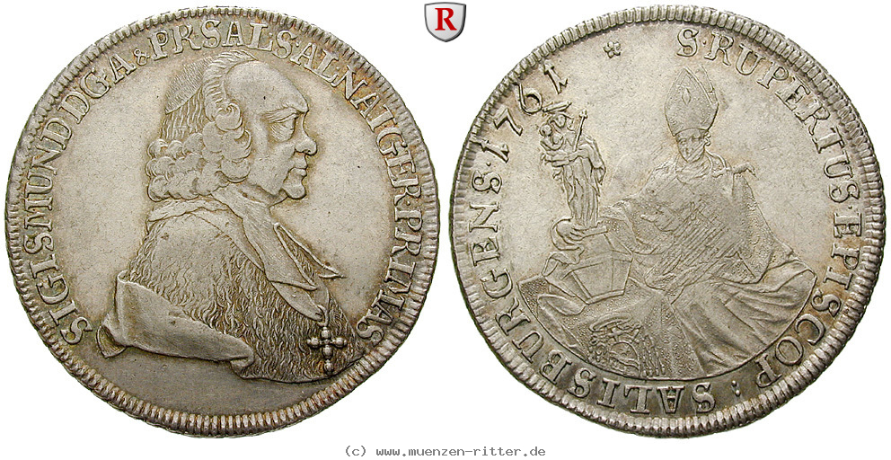 Klicken Sie auf das Bild um es auf Ihrem Rechner zu speichern salzburg-bistum-sigismund-von-schrattenbach-taler/51513.jpg