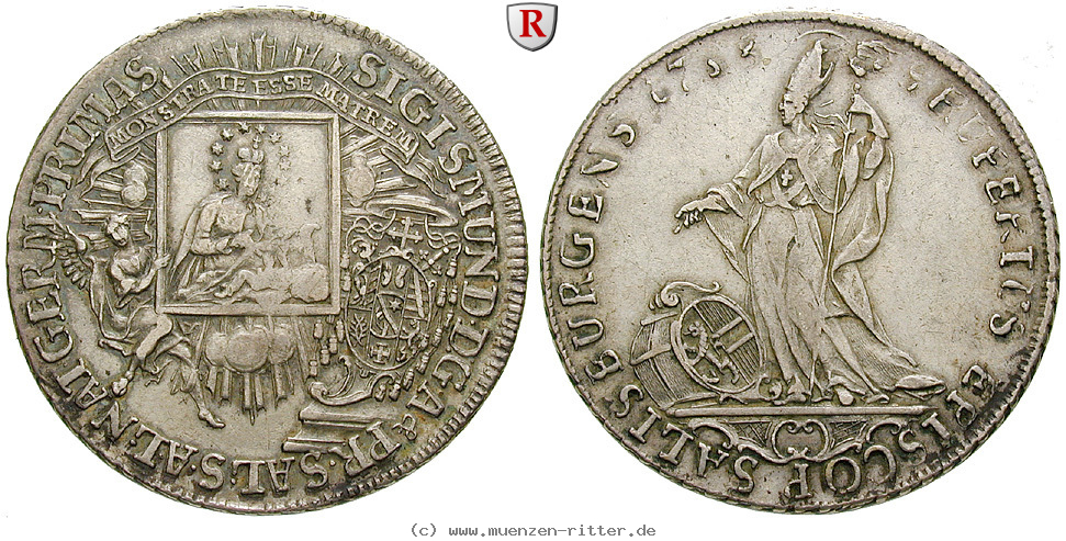 Klicken Sie auf das Bild um es auf Ihrem Rechner zu speichern salzburg-bistum-sigismund-von-schrattenbach-taler/51518.jpg