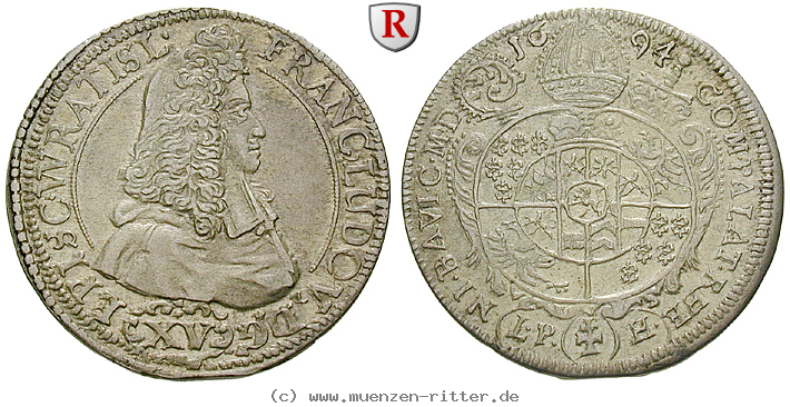 Klicken Sie auf das Bild um es auf Ihrem Rechner zu speichern schlesien-franz-ludwig-von-pfalz-neuburg-15-kreuzer/76651.jpg