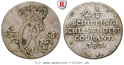 Klicken Sie auf das Bild um es auf Ihrem Rechner zu speichern schleswig-holstein-christian-vii-2-1-2-schilling/11759.jpg