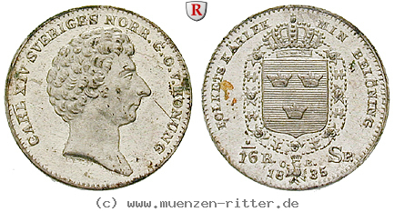 Klicken Sie auf das Bild um es auf Ihrem Rechner zu speichern schweden-karl-xiv-johan-1-16-riksdaler-specie/31924.jpg