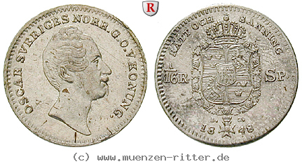 Klicken Sie auf das Bild um es auf Ihrem Rechner zu speichern schweden-oskar-i-1-16-riksdaler-specie/31925.jpg