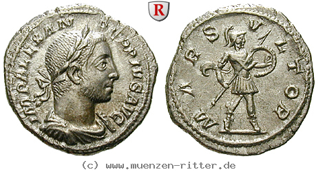 Klicken Sie auf das Bild um es auf Ihrem Rechner zu speichern severus-alexander-denar/100407.jpg