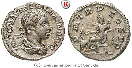 Klicken Sie auf das Bild um es auf Ihrem Rechner zu speichern severus-alexander-denar/102653.jpg