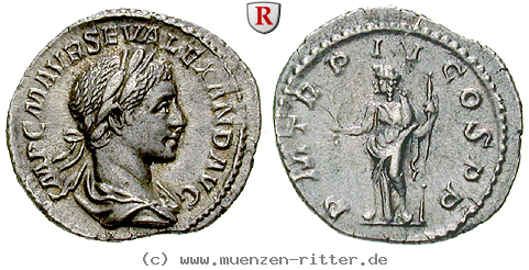 Klicken Sie auf das Bild um es auf Ihrem Rechner zu speichern severus-alexander-denar/16150.jpg