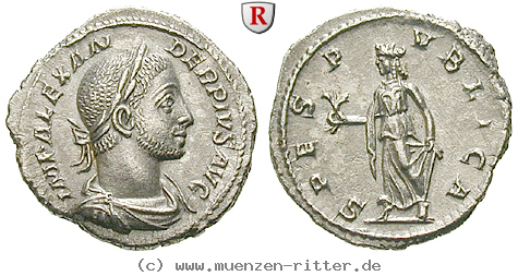 Klicken Sie auf das Bild um es auf Ihrem Rechner zu speichern severus-alexander-denar/36609.jpg
