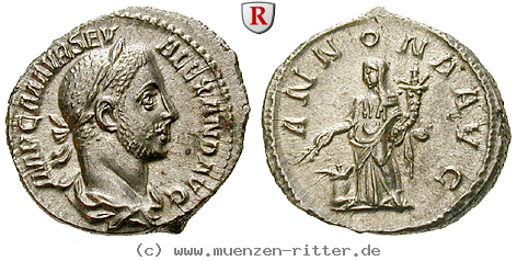 Klicken Sie auf das Bild um es auf Ihrem Rechner zu speichern severus-alexander-denar/40464.jpg