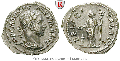 Klicken Sie auf das Bild um es auf Ihrem Rechner zu speichern severus-alexander-denar/40465.jpg