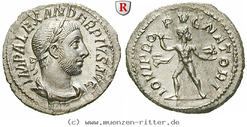 Klicken Sie auf das Bild um es auf Ihrem Rechner zu speichern severus-alexander-denar/54917.jpg