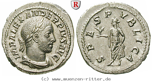 Klicken Sie auf das Bild um es auf Ihrem Rechner zu speichern severus-alexander-denar/55228.jpg