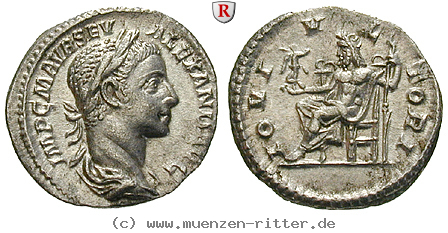 Klicken Sie auf das Bild um es auf Ihrem Rechner zu speichern severus-alexander-denar/95559.jpg