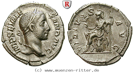 Klicken Sie auf das Bild um es auf Ihrem Rechner zu speichern severus-alexander-denar/96518.jpg