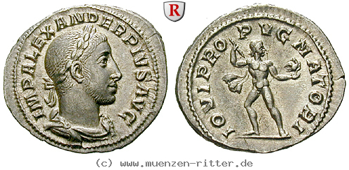 Klicken Sie auf das Bild um es auf Ihrem Rechner zu speichern severus-alexander-denar/97970.jpg