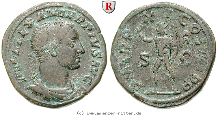 Klicken Sie auf das Bild um es auf Ihrem Rechner zu speichern severus-alexander-sesterz/45225.jpg
