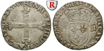 102470 Henri III., 1/4 Ecu à la c...