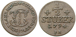 14595 Karl Theodor, 1/2 Stüber