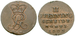 22338 Georg III., 2 Pfennig