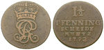 22339 Georg III., 1 1/2 Pfennig