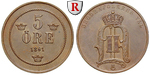 26580 Oskar II., 5 Öre