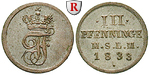 31517 Friedrich Franz I., 3 Pfenn...