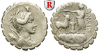 40593 A. Postumius, Denar, serrat...