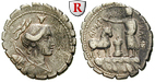 43765 A. Postumius, Denar, serrat...