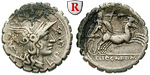 49549 L. Pomponius, Denar, serrat...