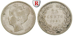 52867 Wilhelmina I., 25 Cents