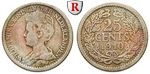 52875 Wilhelmina I., 25 Cents