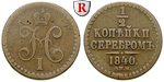 80218 Nikolaus I., 1/2 Kopeke
