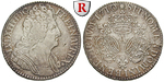 83011 Louis XIV., 1/2 Ecu aux 3 c...