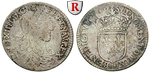 83012 Louis XIV., 1/12 Ecu au bus...