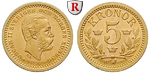 88593 Oskar II., 5 Kronor