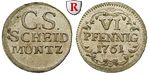 89244 Friedrich August II., 6 Pfe...