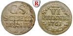 89245 Friedrich August II., 6 Pfe...
