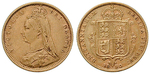 ag19079 Victoria, Half-Sovereign