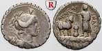 erom4834 A. Postumius, Denar, serrat...