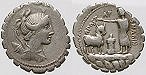 erom7764 A. Postumius, Denar, serrat...