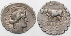 erom9323 C. Marius, Denar, serratus
