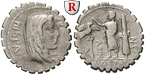 erom9713 A. Postumius, Denar, serrat...