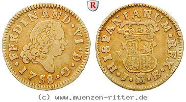 Klicken Sie auf das Bild um es auf Ihrem Rechner zu speichern spanien-ferdinand-vi-1-2-escudo/43164.jpg