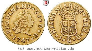 Klicken Sie auf das Bild um es auf Ihrem Rechner zu speichern spanien-ferdinand-vi-1-2-escudo/43165.jpg