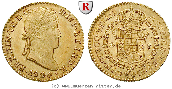 Klicken Sie auf das Bild um es auf Ihrem Rechner zu speichern spanien-ferdinand-vii-2-escudos/42567.jpg