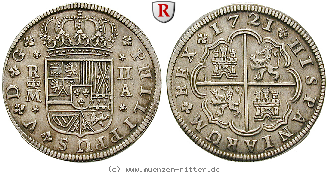 Klicken Sie auf das Bild um es auf Ihrem Rechner zu speichern spanien-philipp-v-2-reales/100633.jpg
