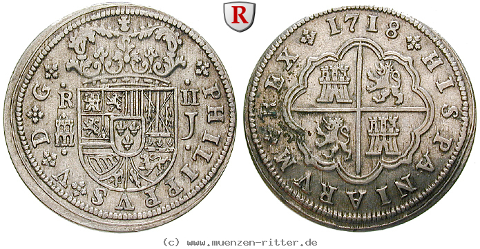 Klicken Sie auf das Bild um es auf Ihrem Rechner zu speichern spanien-philipp-v-2-reales/83463.jpg