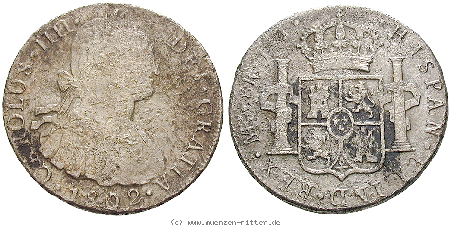 Klicken Sie auf das Bild um es auf Ihrem Rechner zu speichern spanisch-amerika-carlos-iv-8-reales/21158.jpg