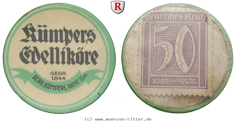 Klicken Sie auf das Bild um es auf Ihrem Rechner zu speichern staedtenotgeld-deutschland-gebrueder-kuempers-50-pfennig-kapselgeld/10425.jpg