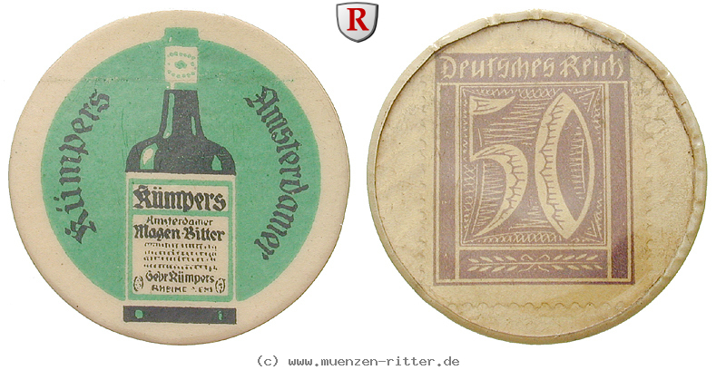 Klicken Sie auf das Bild um es auf Ihrem Rechner zu speichern staedtenotgeld-deutschland-gebrueder-kuempers-50-pfennig-kapselgeld/10428.jpg