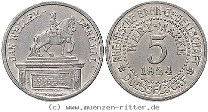 Klicken Sie auf das Bild um es auf Ihrem Rechner zu speichern staedtenotgeld-deutschland-rheinische-bahn-gesellschaft-5-wert-marken/10354.jpg