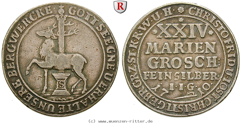 Klicken Sie auf das Bild um es auf Ihrem Rechner zu speichern stolberg-christof-friedrich-und-jost-christian-24-mariengroschen/42148.jpg